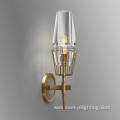 Vintage Luxury Clear Glass Wall Lamp For Bedroom